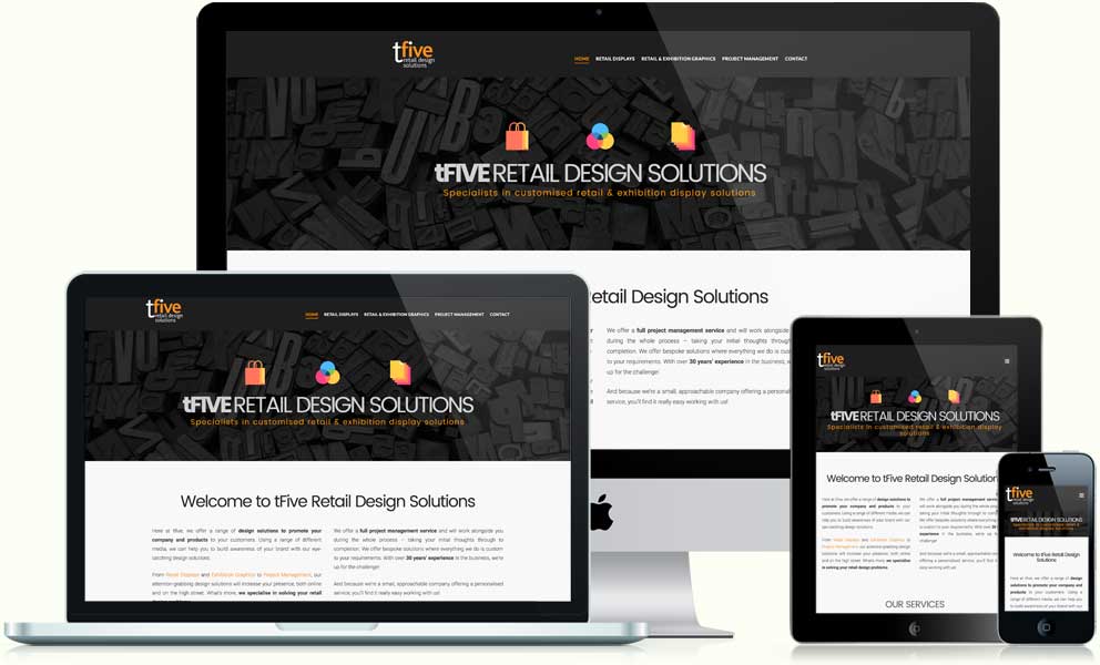 T Five Retail Design Solutions website