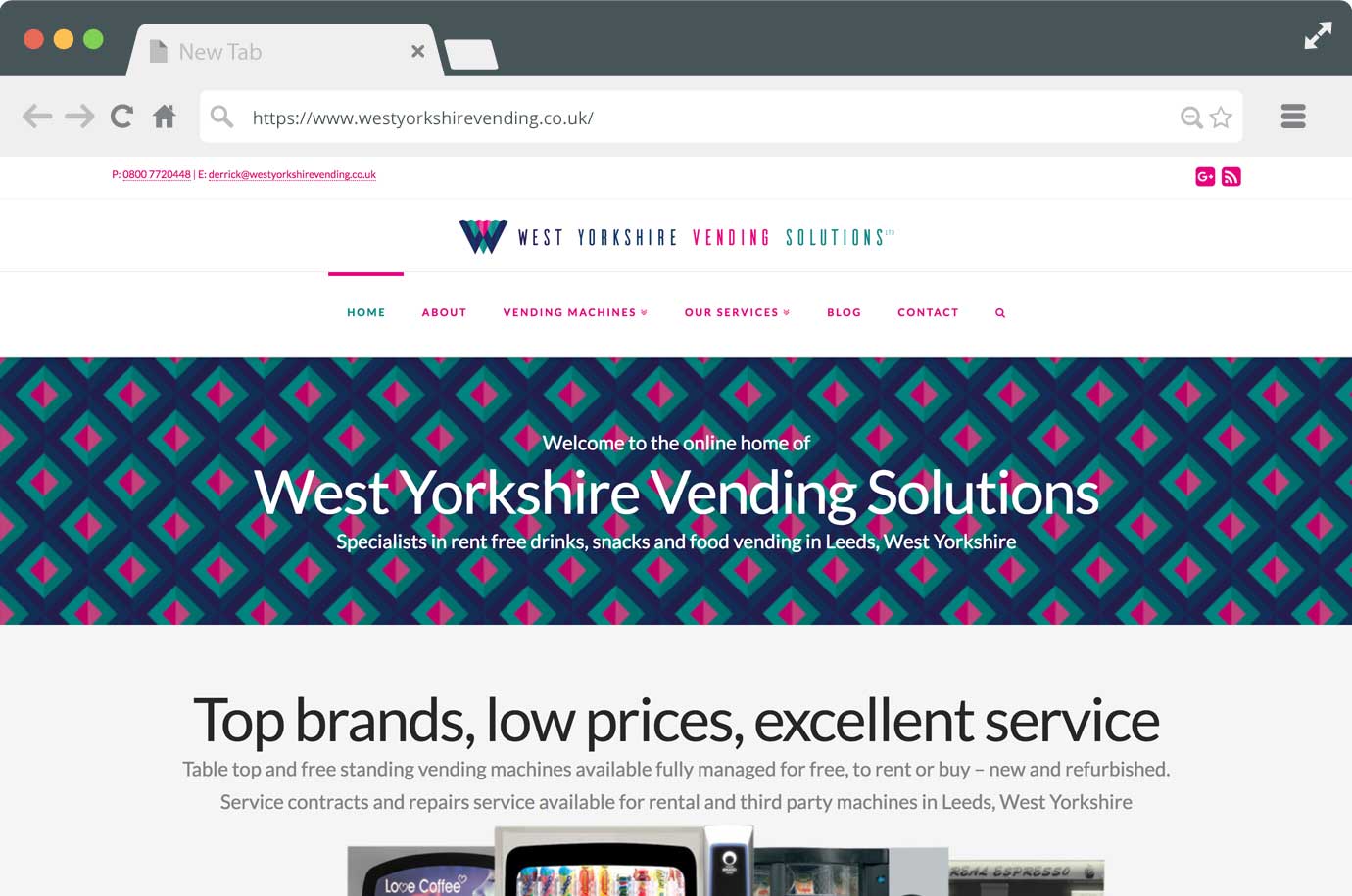 West Yorkshire Vending Solutions website